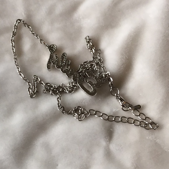 Emily Cursive Name Necklace Silver - Picture 4 of 5